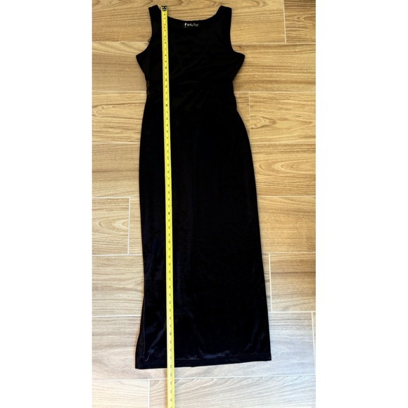 Vtg 90s All That Jazz Velvet Lace Holiday Peek-a-Boo Maxi Dress M Cutouts - Picture 11 of 11